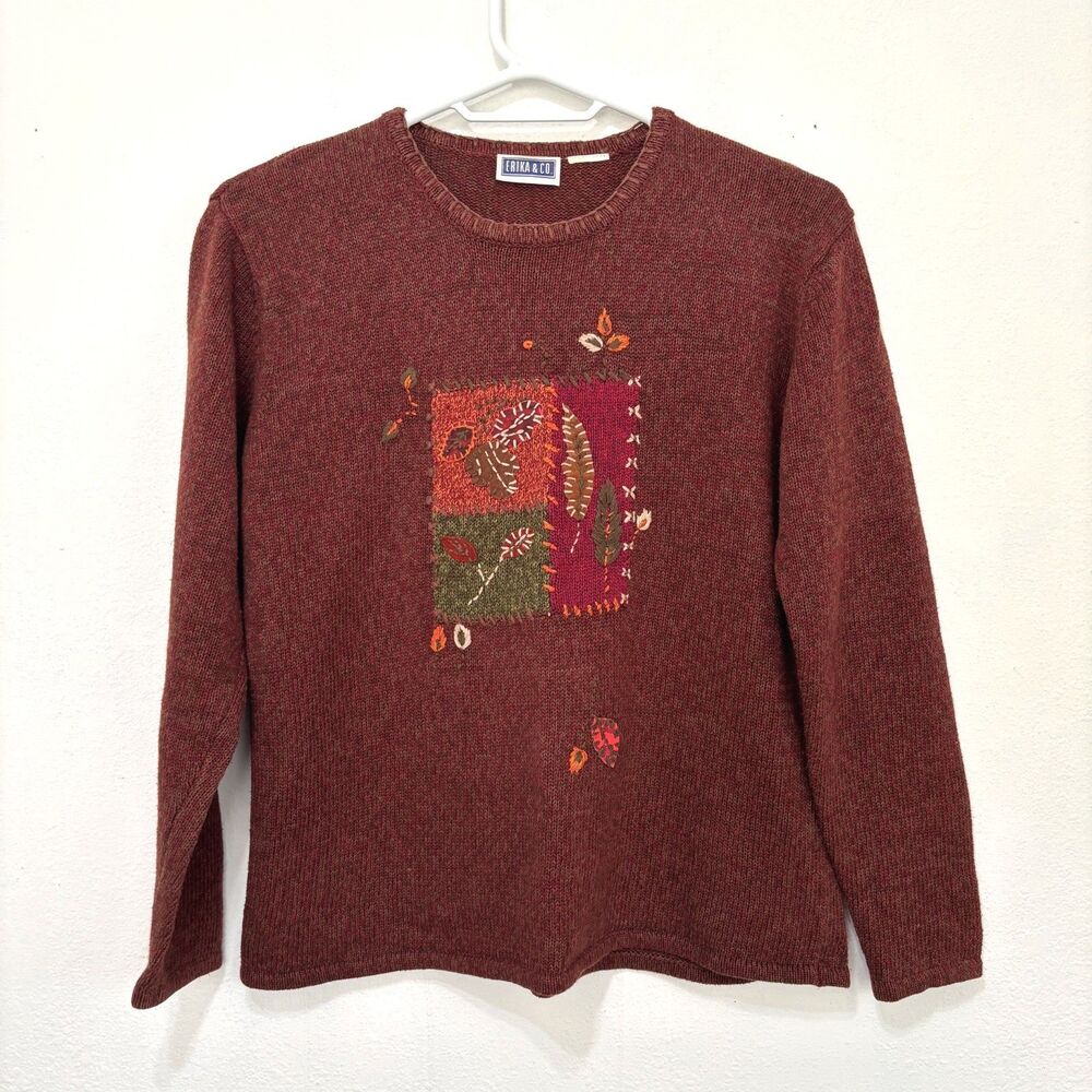Womens Vintage 90s Earthy Granola Sweater Large Autumn Cabincore Y2K Cottagecore